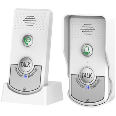 Sonnettes D'interphone sans Fil, Longue Distance de 1000 M, Sonnettes D'interphone Vocal de sécurité Intérieure et Extérieure pour Les Maisons, Les Hôtels, Les Bureaux, Les Usines