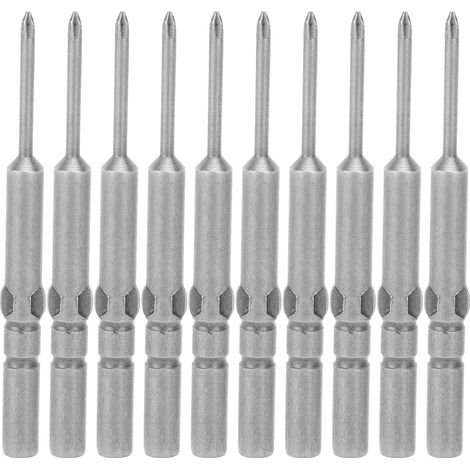 Embouts de tournevis magnétiques croisés de 2mm, ensemble électrique de haute dureté, 10 pièces