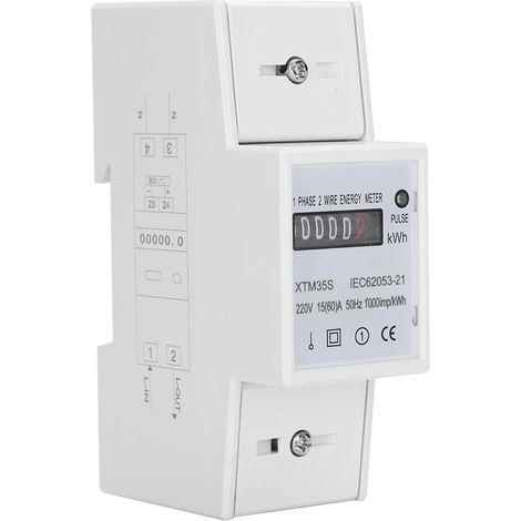XTM35S 220V Digitaler 2P DIN-Schienen-Stromzähler Elektronischer kWh-Zähler (1/5)