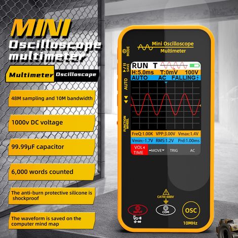 Multimètre Numérique Oscilloscope 3 en 1 BSIDE OS1 - Écran Couleur TFT 3.2" - 10MHz - CAT III 600V - Sac de Transport Inclus (1/5)