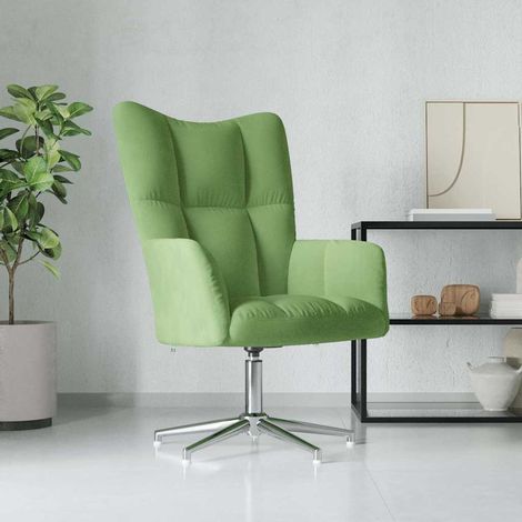 vidaXL Sillón de relax de terciopelo verde claro (1/5)