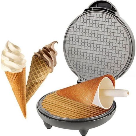 Machine Gaufres électrique 3 en 1 1200W pour gaufres, biscuits et cornets de glace (1/4)