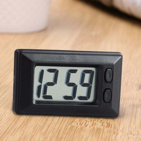 Elektronische Autouhr Kleine batteriebetriebene Digitaluhr Digitale Uhr für das Armaturenbrett des Autos, LED-Uhr, Mini-Klebe-Autodekor für das Armaturenbrett des Messgeräts zu Hause