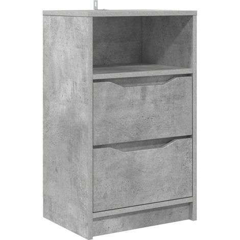 Bedside Table Concrete Grey 40 x 30 x 467 cm Engineered Wood vidaXL