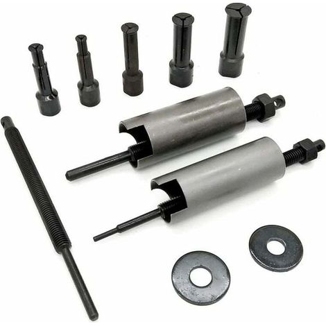 Kit universale per estrattore di cuscinetti interni per moto 9-23 mm, set di 8 estrattori per cuscinetti, attrezzo per frizione, kit di rimozione con martello scorrevole interno per tutte le moto -Cre