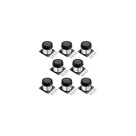 8 Pièces Pied de Meuble Réglables 5 cm, Pied Reglable pour Meuble, Ronds Métal Acier Inoxydable,Hauteur Réglable 0-15 mm,pour Pied Canapé,Pieds Meuble,Pieds Meuble Cuisine,Table Pieds,Meubles,Avec Vis (1/5)