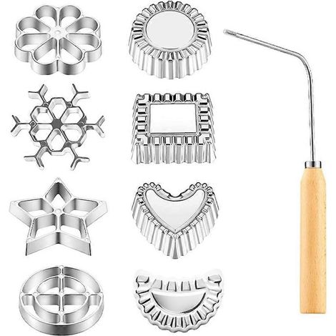 Emporte-pièces Rosette Maker avec 8 motifs : étoile, fleur, cercle, cœur, hexagone, carré (lot de 9 pièces) (1/5)
