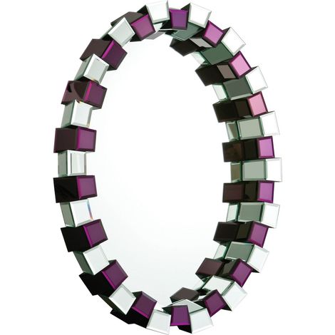 Miroir Mural en Verre Violet/Transparent (1/2)