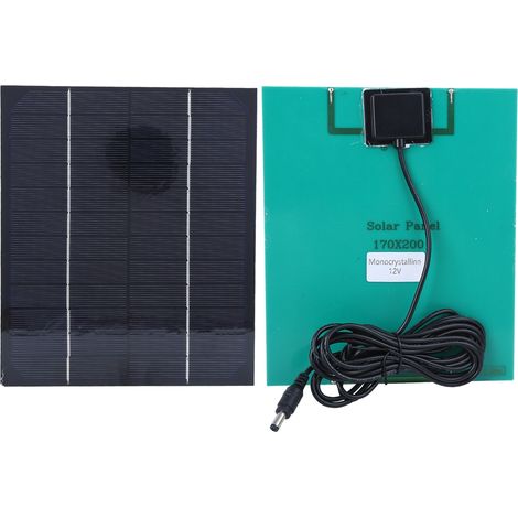 Panneau solaire monocristallin en silicium 6W 12V pour extérieur, idéal pour la fabrication de chargeurs de batterie DIY. (1/5)