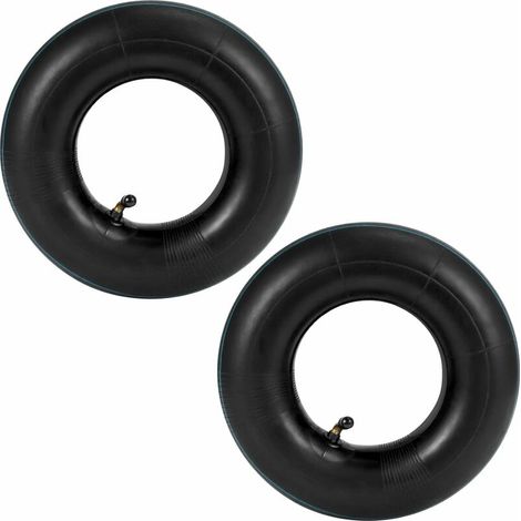 royaluxe - Lot de 2 chambres à air de 4,10/3,50-4" pour chariot à main, chariot de transport, chariot à main, chariot de jardin, tondeuse à gazon, tube de rechange de 4,10-4 - (noir) (1/5)