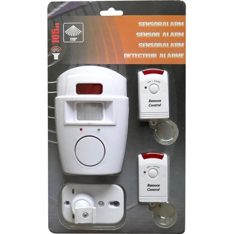 Alarme à détecteur de mouvement infrarouge avec télécommande, son puissant et haute sensibilité, pour porte ou fenêtre.