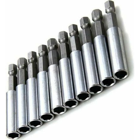 Magnetischer Bithalter, 10-teiliges Verlängerungs-Schraubendreherbit-Set, 1/4"-Sechskantschaft, Elektrowerkzeug (1/4)