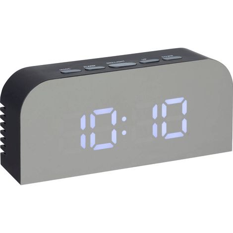 Réveil digital Nelson noir 14x6x3,5cm - Atmosphera créateur d'intérieur