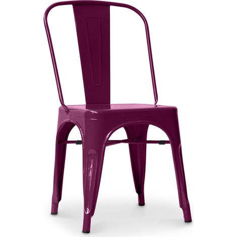 Sedia da pranzo in acciaio - Design industriale - Nuova edizione - Stylix Viola (1/5)