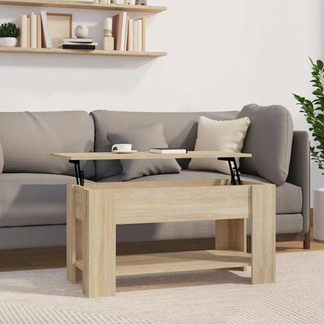 vidaXL Coffee Table Sonoma Oak 101x49x52 cm Engineered Wood (1/5)