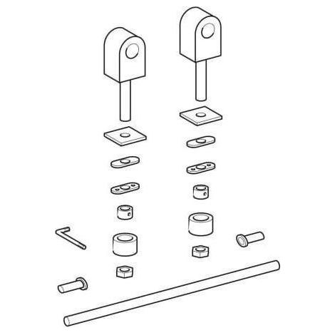 Geberit Scharnier-Set Renova Comfort Befestigung von unten, für WC-Sitz (1/2)