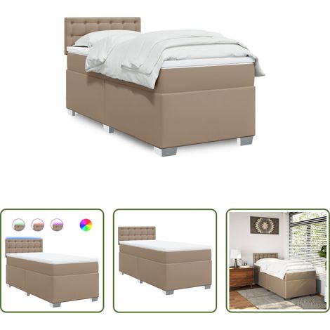 Matratze - Boxspringbett Matratze Cappuccino-Braun 100x200cm Kunstleder (1/5)