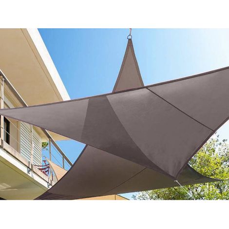 Hesperide – Voile d'ombrage triangulaire 2x2m – Tissu polyester 180 g/m² déperlant – Facile à installer – Pour terrasses et balcons (1/5)