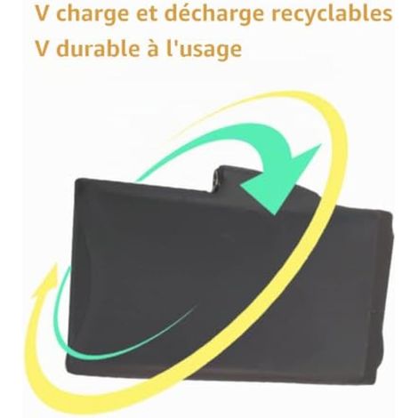 2 batteries rechargeables lithium-polymère 7,4 V 2200 mAh, certifiées UL et FCC, pour chaussettes et gants chauffants. (1/3)