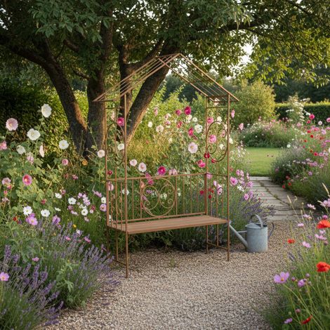 Arche avec banc fer 230x50x150cm (1/4)