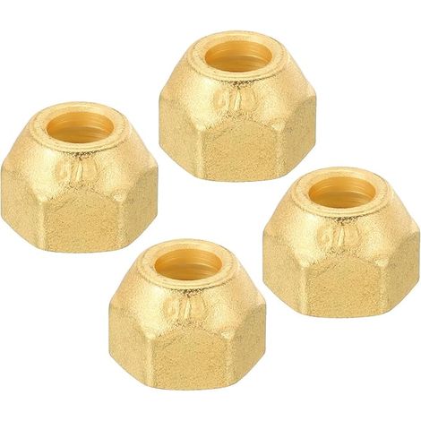 3/8 SAE Filetage Laiton Évaser Capuchon Matte Surface 4 Paquet (1/5)