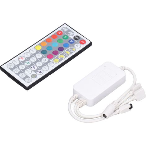 Contrôleur de bande LED 44 touches, 3 boutons, double mode RGB, fonction minuterie, contrôleur Wi-Fi, alimentation DC 5V à 24V. (1/5)
