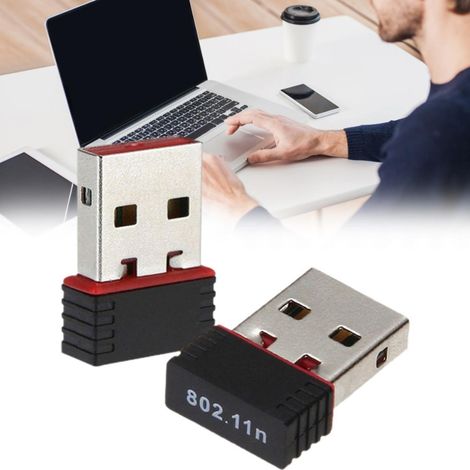 Mini adaptateur WiFi USB sans fil, clé réseau WiFi portable, récepteur de signal WiFi (1/5)