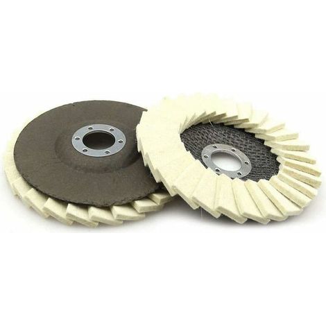 Disque de finitions pour meuleuse Disque À Lamelles En Feutre Pour Meuleuse D'angle Ø 125 X 22 Mm Pour 2 Pièces (1/4)
