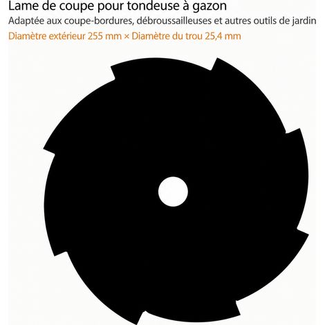Lame Débroussailleuse Lame en acier au manganèse 8 dents Accessoire de tronçonneuse Acier au manganèse 12 400 g – Livraison gratuite