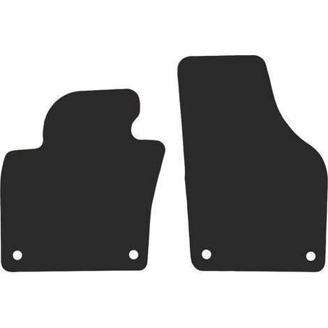 Tapis de sol avant basiques en velours pour : Volkswagen Tiguan I monospace (2007-2015) (1/2)