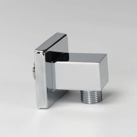Prise d'Eau Carrée pour Flexible Douche - Chromé - Kare (1/4)