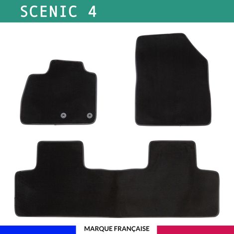 Tapis de voiture - Sur Mesure pour SCENIC 4 (dès 2016) - 3 pièces - Tapis de sol antidérapant pour automobile (1/4)