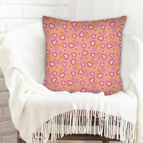 Housse de coussin carrée standard 45x45cm incolore pour mariage, anniversaire, naissance de bébé (1/5)