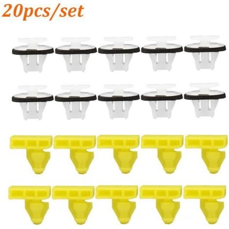 20X Clips de garniture fixation de contour de passage de roue de voiture pour Nissan Juke X-trail T31 Rivets 76882-JG10A 76847-JG00A (1/4)