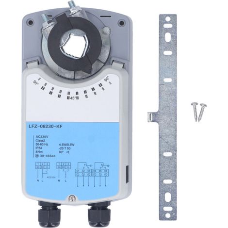 Vanne réglable d'angle d'actionneur d'amortisseur électrique pour le système de vent d'eau AC230V (1/5)