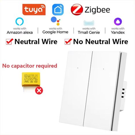 Tuya Interruttore Push Smart ZigBee  Dimensione: 2 Pulsanti (1/5)