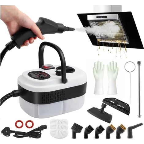 Nettoyeur vapeur portatif 2500 W, nettoyeur vapeur portable pour nettoyer, nettoyeur vapeur rapide pour le chauffage, nettoyeur vapeur multifonction pour la maison, barbecue avec 6 niveaux de vapeur (1/5)
