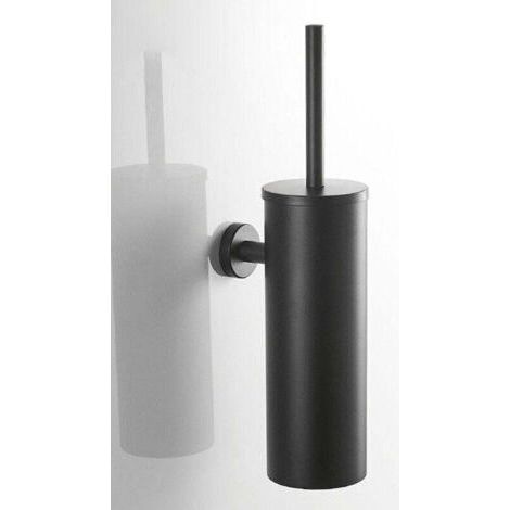 Brosse de Toilette, Brosse de Toilette et Récipient en INOX Mural et Support avec Couvercle, Manche Longue Accessoires de Sall-Chrom (1/5)