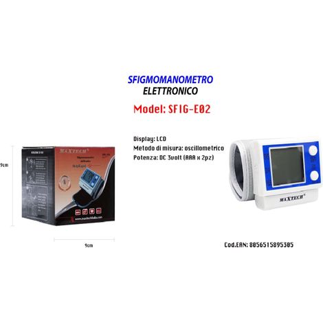 Trade Shop - Tensiómetro Electrónico De Brazo Sfig-e02 Maxtech -
