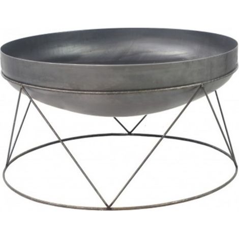 Brasero de jardin ZINGA en acier-Ø 60cm-Acier naturel---Acier naturel (1/2)