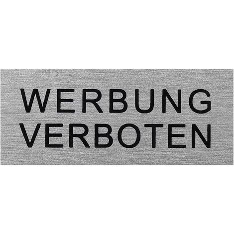 Letrero de puerta de aluminio werbung verboten 60x25mm 227305933 227305933