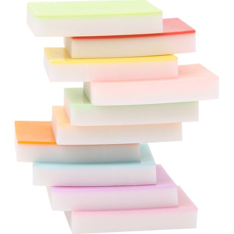 Lot de 10 blocs de gravure en caoutchouc double couche pour la fabrication artisanale de tampons. (1/5)