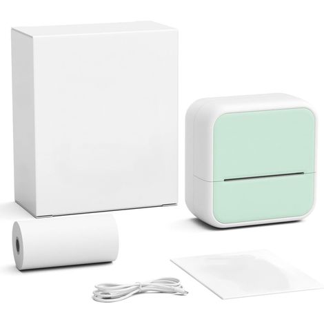 Imprimante d'étiquettes autocollantes - pour imprimer des reçus, des étiquettes, des notes de cours, etc. - 1 unité, verte