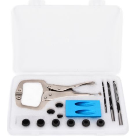 Kit de gabarit de perçage d'angle 15 degrés pour assemblage bois invisible - Outil de guidage professionnel (1/5)