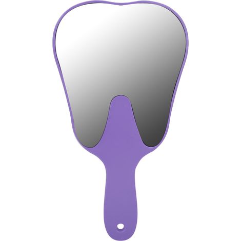 Miroir dentaire en forme de dent avec manche mignon - Accessoire dentaire violet (1/5)