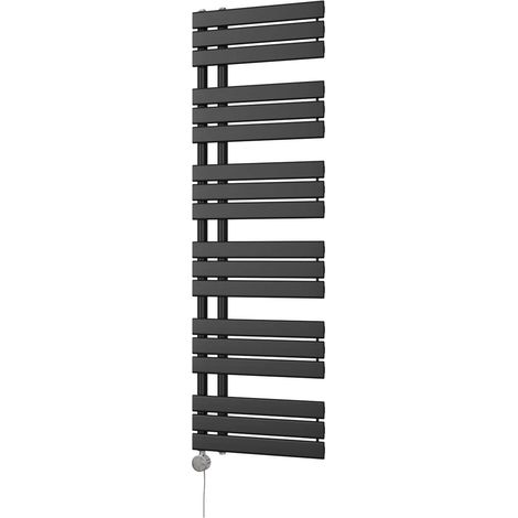 Tristan - Black Electric Towel Rail H1564mm x W500mm 700w Thermostatic (1/3)
