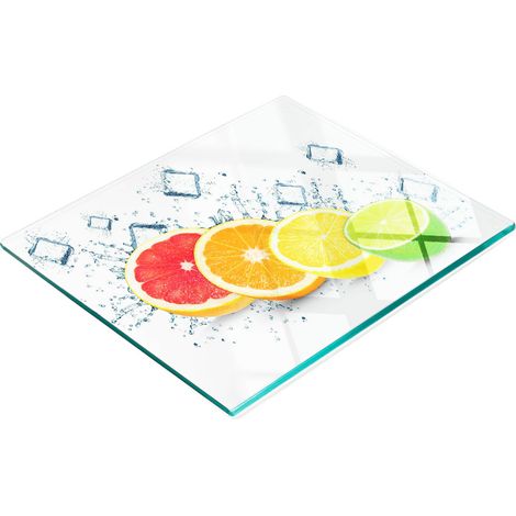 Tabla de vidrio decorativa multifuncional para cocina con diseño de cítricos, 60x52 cm (1/5)