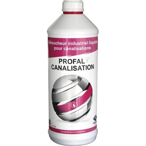 Progalva – Déboucheur chimique de canalisation 1L – Élimine bouchons, tartre et rouille – Compatible canalisations domestiques – Application directe