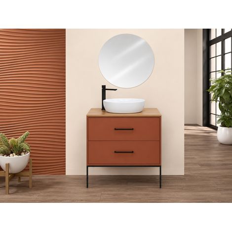 Composizione bagno sospesa Venus Feridras 80 cm terracotta (1/5)