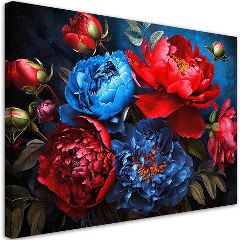 Tableau déco Pivoine Tulipe Fleurs 90x60 (1/5)